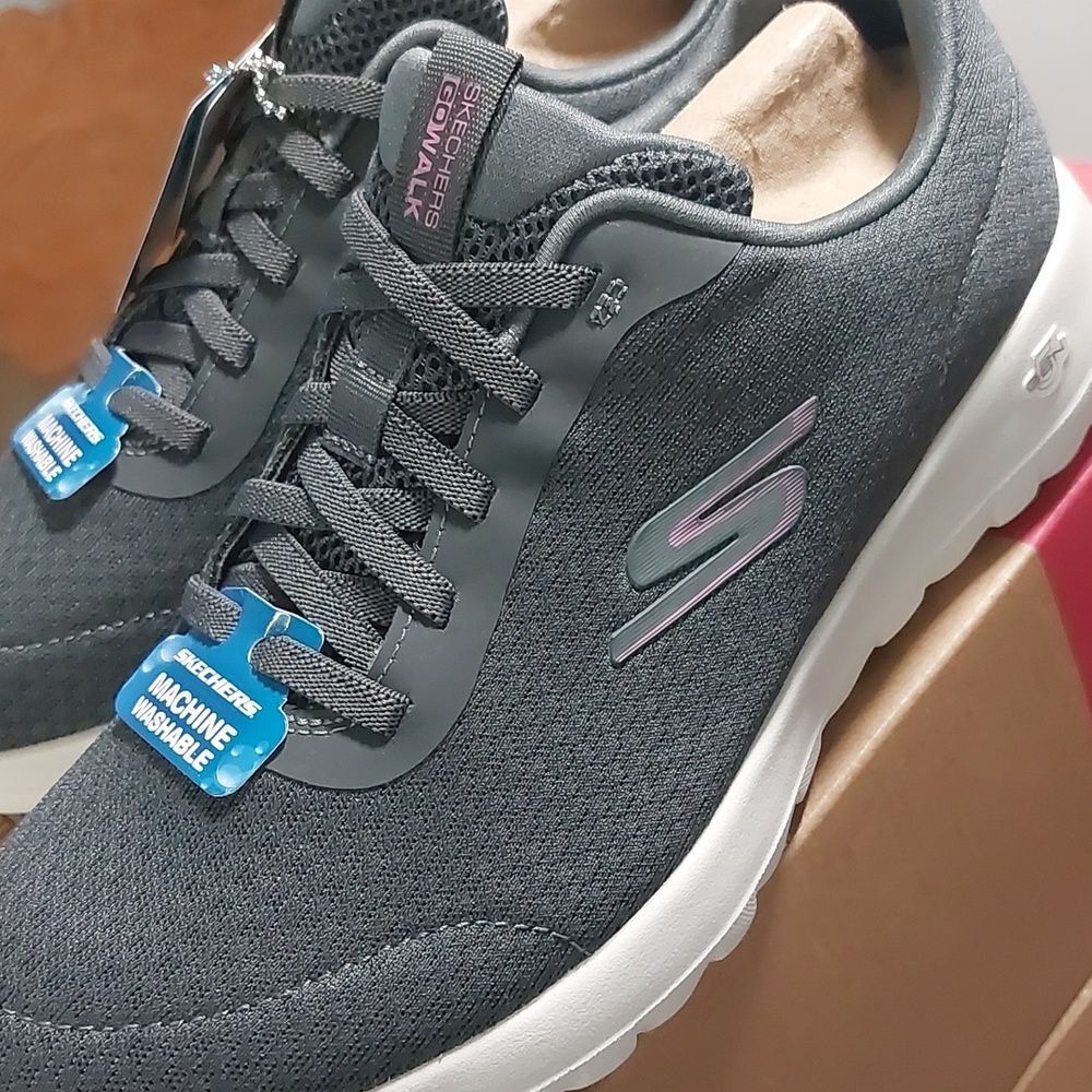Skechers Performance Go Walk Joy Sneakers - Charcoal sz 7 or sz 8 Medium Slip on - Picture 6 of 10